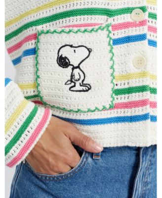 Women's Cotton Peanuts Vacation Cardigan