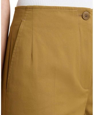 LILY Wide Leg Pants with Slanted Side Pockets in Stretch Cotton