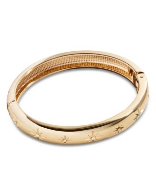 Stella Pav&eacute; Star Bangle Bracelet in Gold Tone