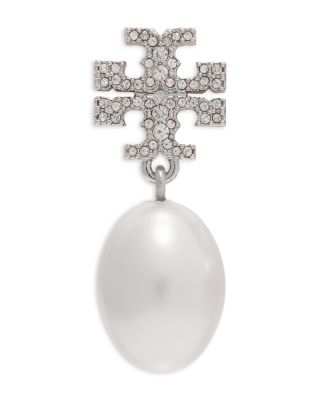 Moondance Pearl and Pav&eacute; Drop Earrings