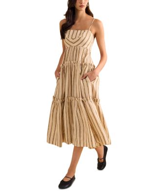 Square Neck Tiered Dress