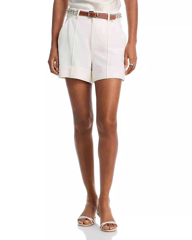 Cinq a Sept Rhinestone Belt Ester Shorts