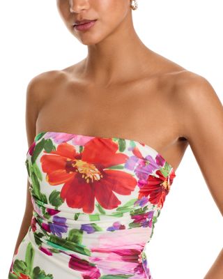 Floral Mesh Midi Dress - Exclusive