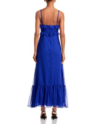 Ruffled V Neck Dress - Exclusive