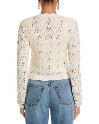 Blake Crystal Pointelle Cardigan Sweater