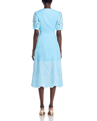 The Jade Linen Eyelet Dress