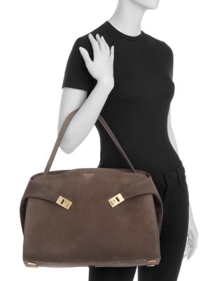 Hug Suede Top Handle Bag