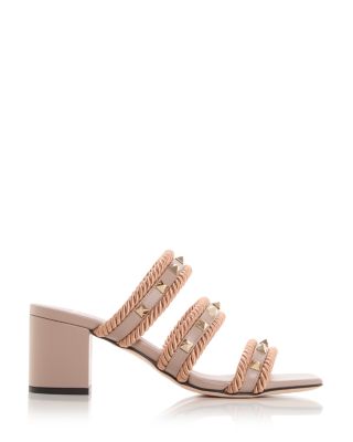 Women&#39;s Rockstud Embellished Slide Sandals