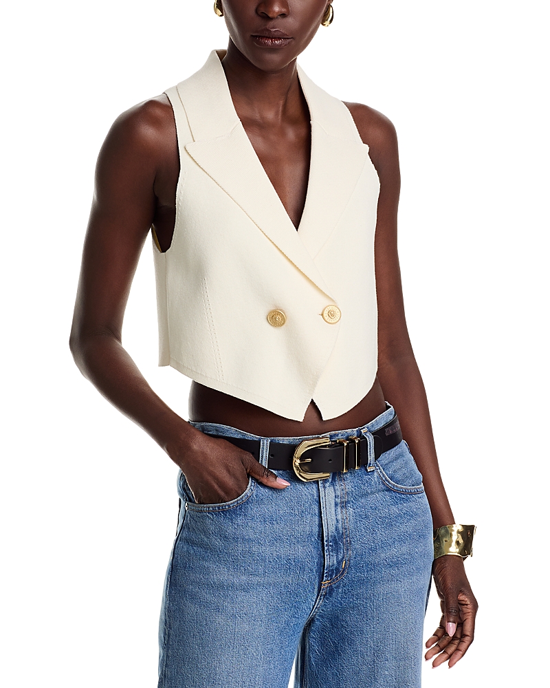L Agence L'agence Zadie Knit Peak Lapel Vest
