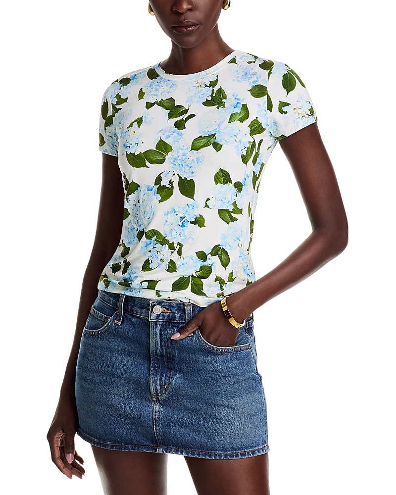 L'Agence Ressi Crewneck Hydrangea Tee