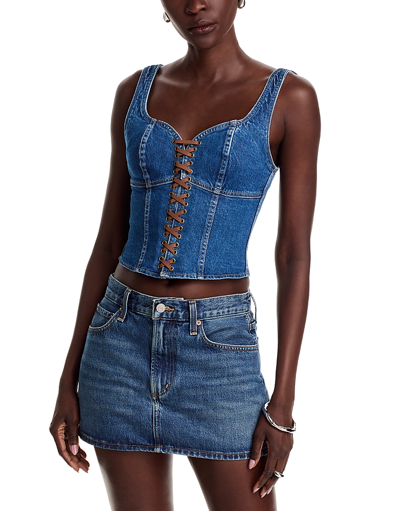 L’Agence Nayeli Lace Up Corset Tank Top L’Agence Nayeli Lace Up Corset Tank Top