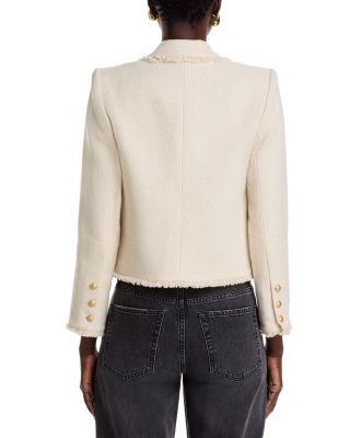 L’AUBE BLANC / Fringe tweed Jacke Fringe tweed Jacket – L'AUBE BLANC