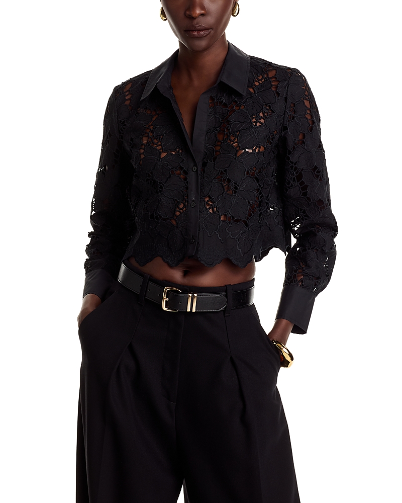 L'agence Seychelle Lace Button Front Shirt