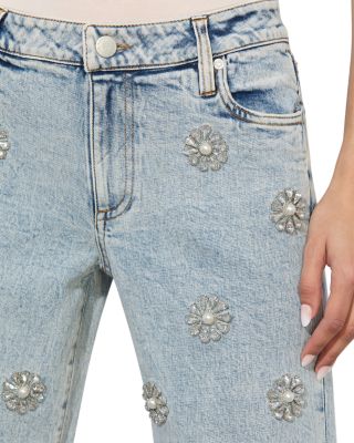 Roxy Embellished Straight Leg Jeans