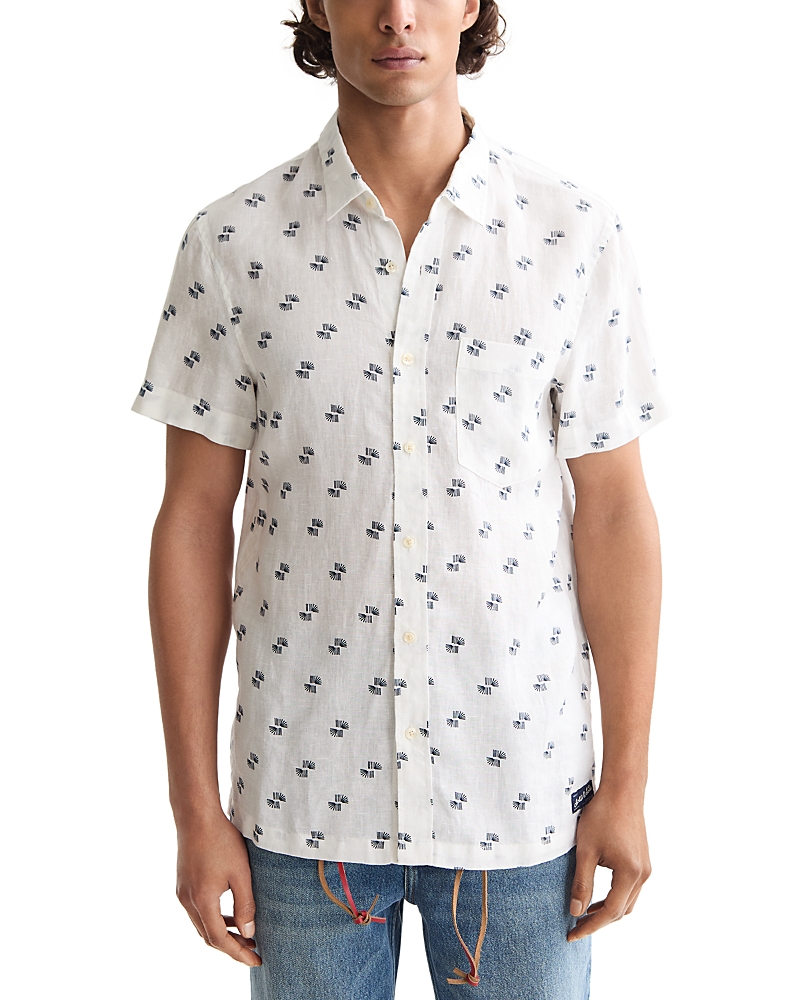 Scotch & Soda Regular Fit Short Sleeve Linen Shirt