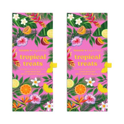 Tropical Treats 3 Piece Bento Box, Set of 2