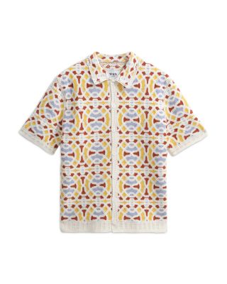Wax London - Dorset Crochet Short Sleeve Shirt