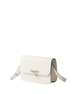 Saffiano Leather Flap Shoulder Bag