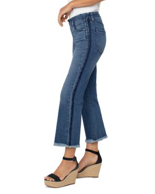 Gia Mid Rise Glider Crop Flare Leg Jeans