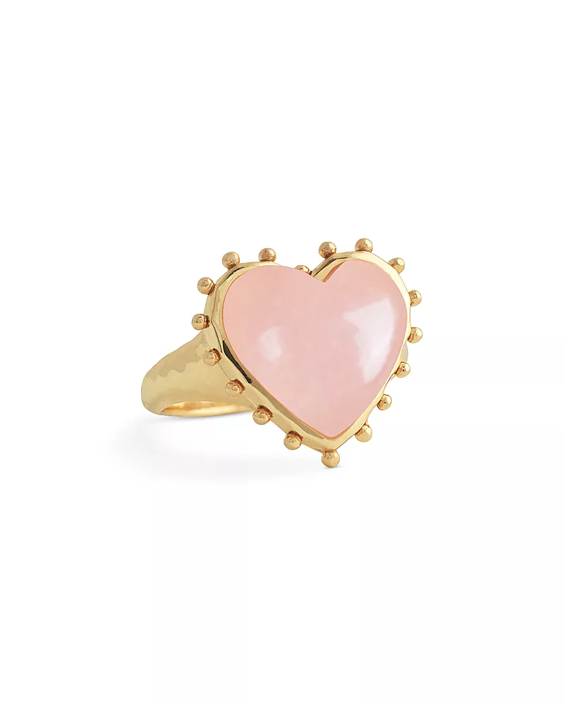 Anabel Aram Rose Quartz Heart Ring