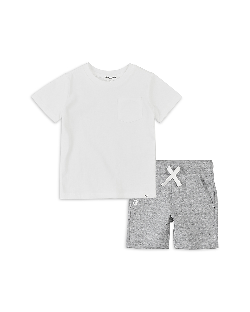 Miles The Label Unisex Miles Basics Tee & Shorts Set - Baby