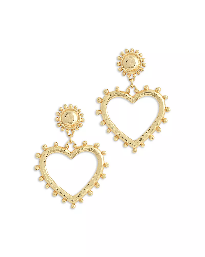 Anabel Aram Open Heart Drop Earrings
