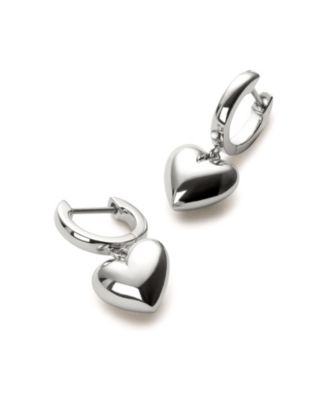 Jessica Puffed Heart Hoops