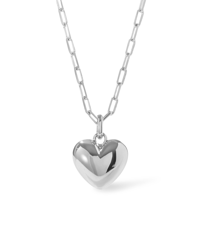 Ana Luisa Puffed Heart Necklace - Lev