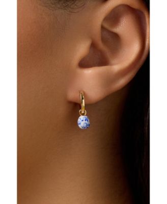 Lainey Marble Gold Drop Earrings