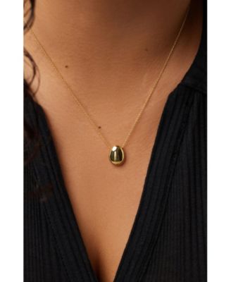 Gold Pendant Pebble Mini Necklace