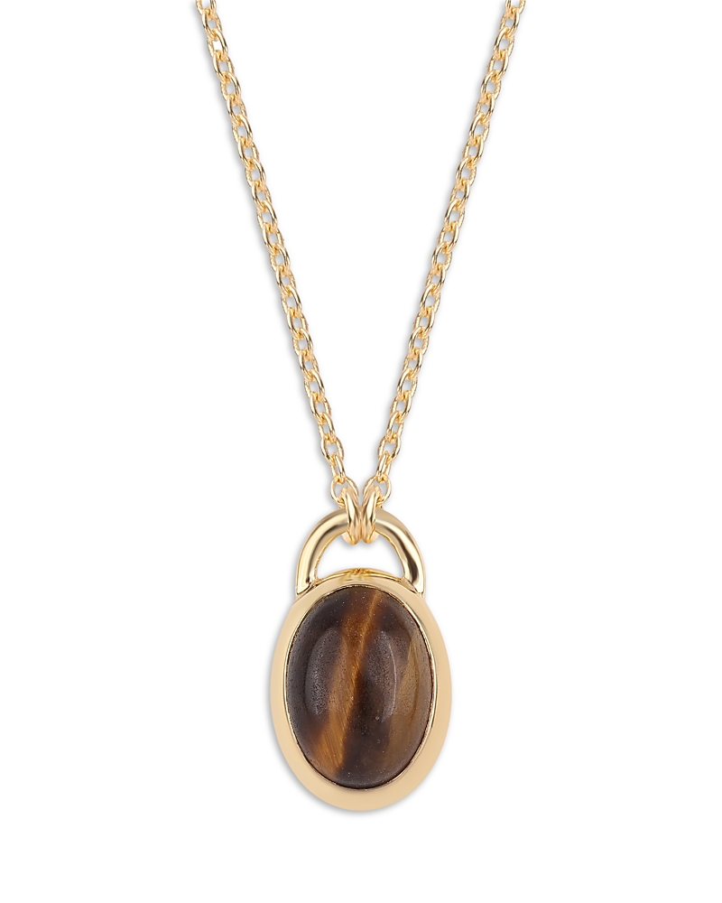 Moon Meadow 14k Yellow Gold Tiger Eye Pendant Necklace, 16-20
