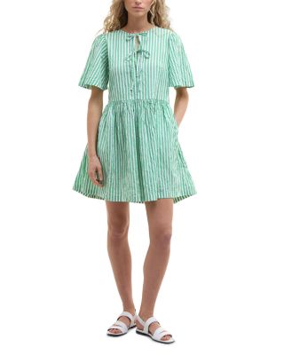 Daison Seersucker Mini Dress