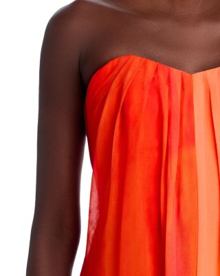 Sunset Stripe Strapless Maxi Dress