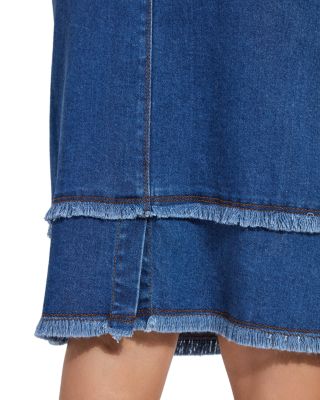 Evelina Fringe Denim Skirt