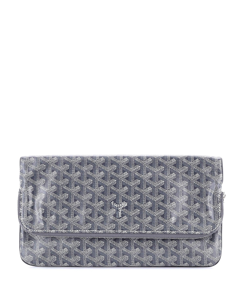 Pre-owned Pre-owned Goyard Goyard Saint Marie Clutch Coated Canvas In Gray