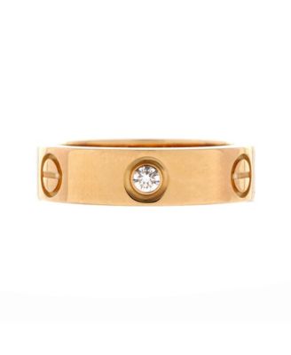 Pre-Owned Cartier - Love 3 Diamonds Band Ring 18K Gold with Diamonds