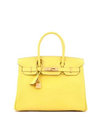 Pre-Owned HERMÈS - Birkin 30 Handbag Yellow Epsom with Gold Hardware