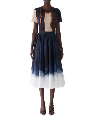 Burned Striped Wool Crewneck Sweater 