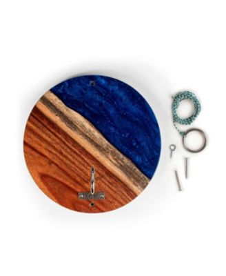 The River Epoxy Resin with Live Edge Acacia Wayfarer ART Hook & Ring Game