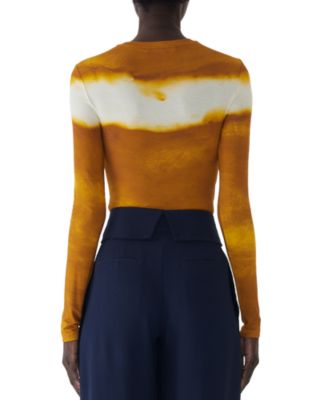 Painted Stripe Long Sleeve Jersey Top