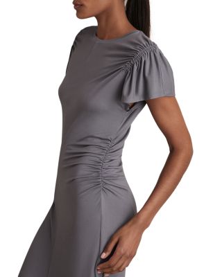 Helia Ruched Sleeved Jersey Dress