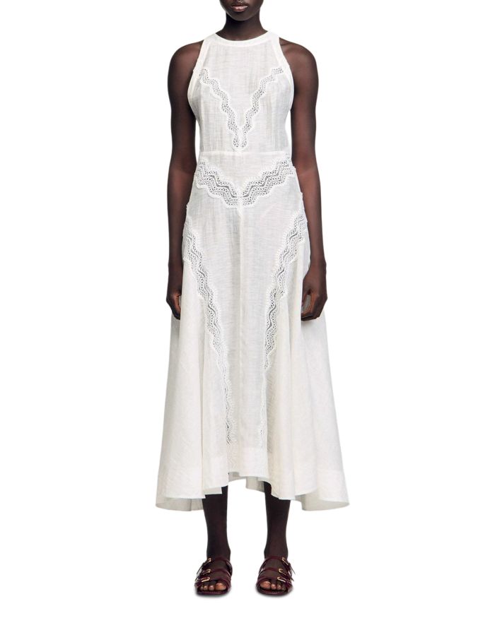 Nathalie Lace Trim Maxi Dress