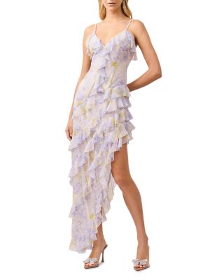 Aveline Ruffle Asymmetric Gown