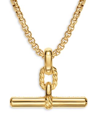 DY Madison&reg; Toggle Pendant in 18K Yellow Gold with Diamonds, 29mm