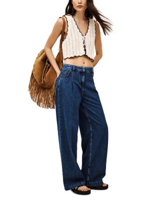 Samia Cropped Crochet Vest