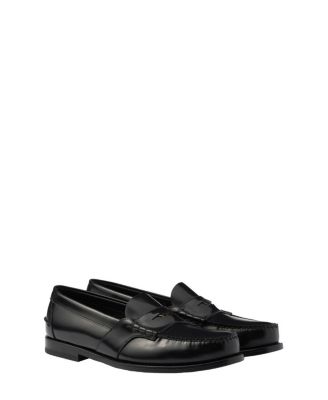 Prada - Men's Brushed Leather Loafers
