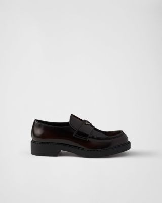 Men's Chocolate Brushed Leather Loafers