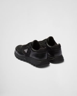 Men's Leather and Re-Nylon High-Top Sneakers