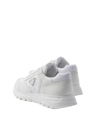 Men's Leather and Re-Nylon High-Top Sneakers