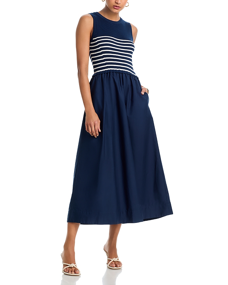 Aqua Mixed Media Maxi Dress - Exclusive · L